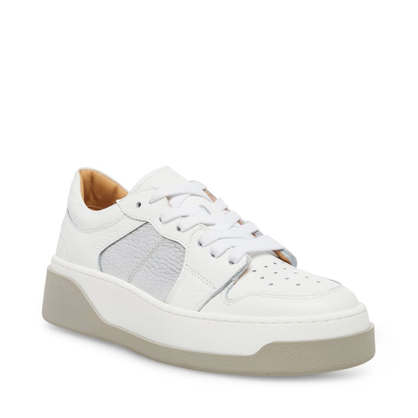 Zapatillas Steve Madden Joey Mujer Blancas Plateadas | ES KF8S2E